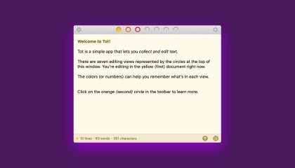 Mac文字处理软件 Tot 笔记 Mac 和 iOS 跨平台笔记软件支持iCloud